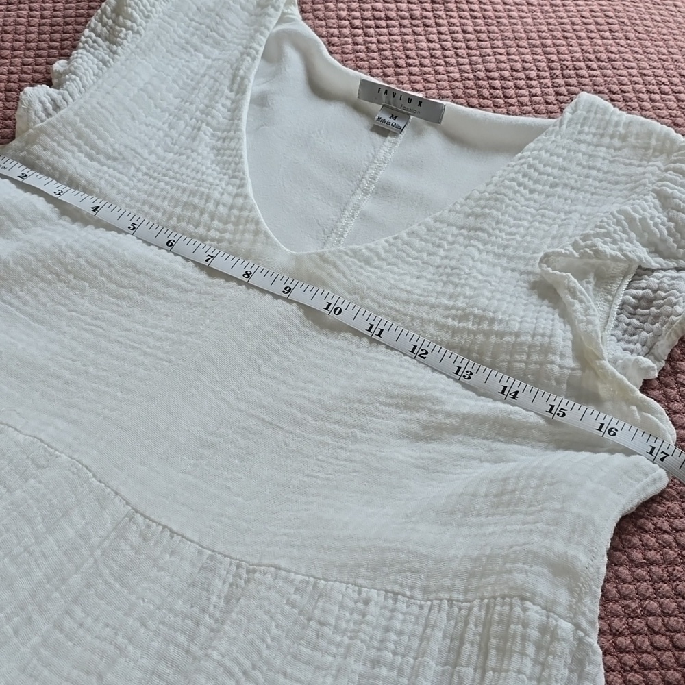 Favlux Flirty White Ruffled Dress - Picture 7 of 14